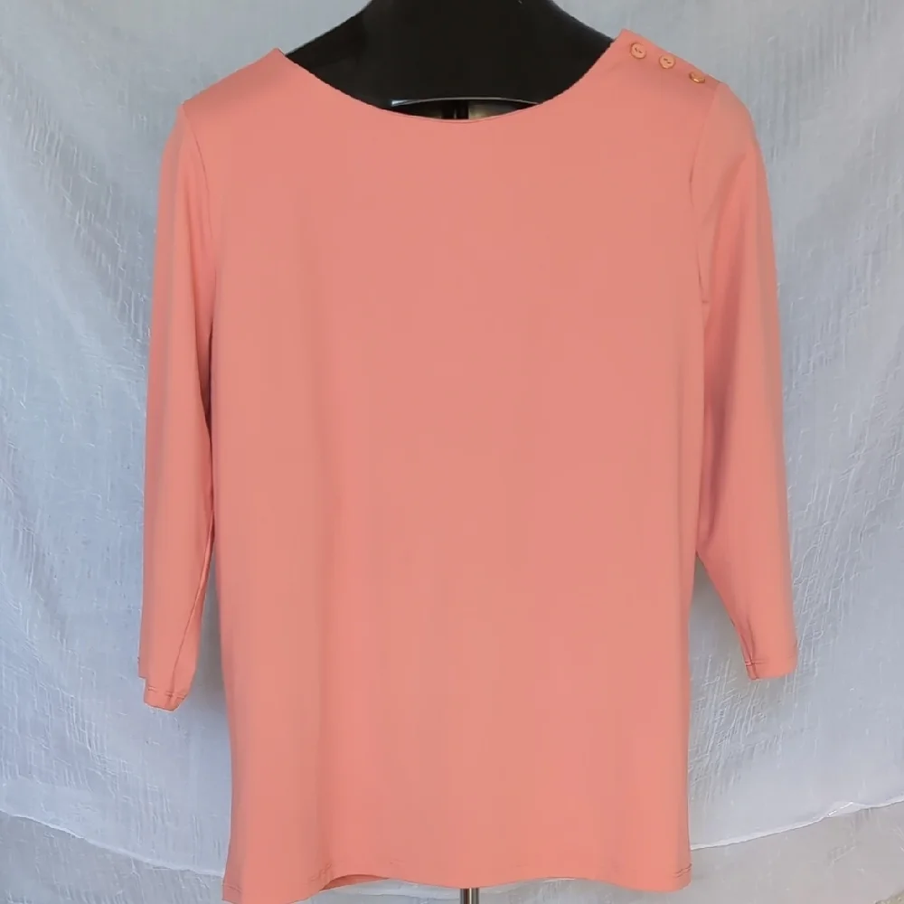 Peck & Peck Yellow, Green and Coral Blouses Classic Knit Tops - Picture 2 of 13